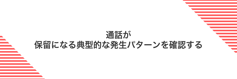 通話が保留になる典型的な発生パターンを確認する
