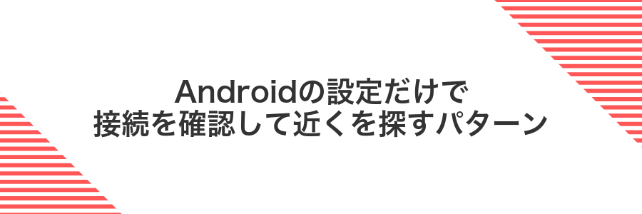 Androidの設定だけで接続を確認して近くを探すパターン