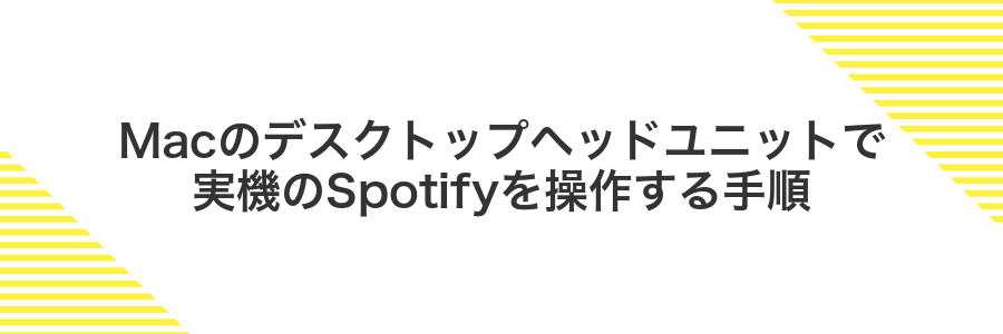 Macのデスクトップヘッドユニットで実機のSpotifyを操作する手順