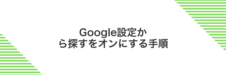 Google設定から探すをオンにする手順