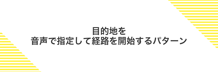 目的地を音声で指定して経路を開始するパターン