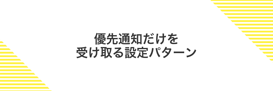 優先通知だけを受け取る設定パターン