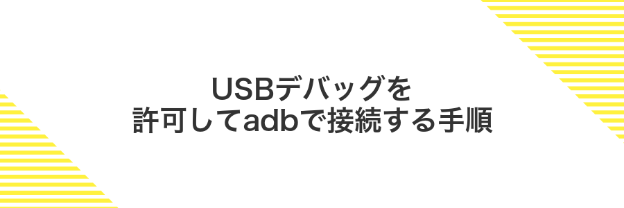 USBデバッグを許可してadbで接続する手順