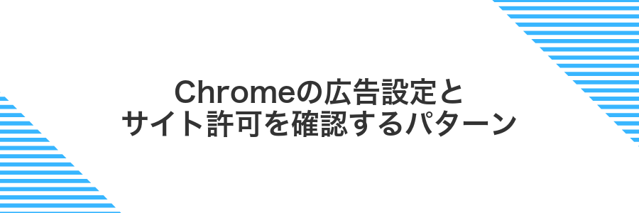 Chromeの広告設定とサイト許可を確認するパターン