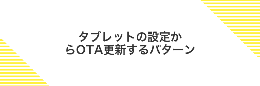 タブレットの設定からOTA更新するパターン