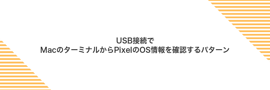 USB接続でMacのターミナルからPixelのOS情報を確認するパターン