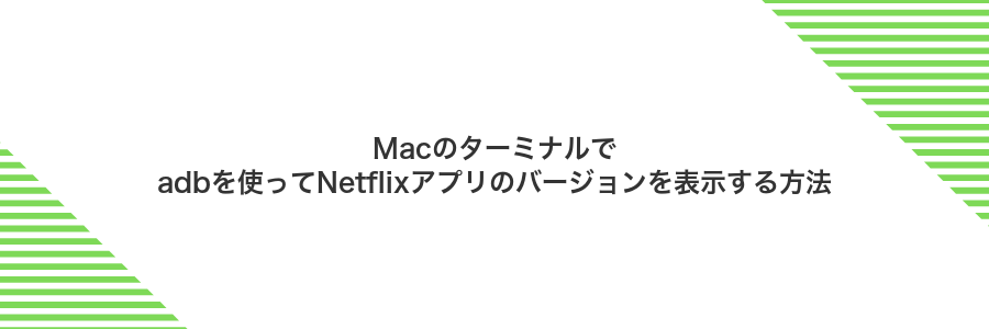 Macのターミナルでadbを使ってNetflixアプリのバージョンを表示する方法
