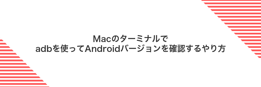 Macのターミナルでadbを使ってAndroidバージョンを確認するやり方