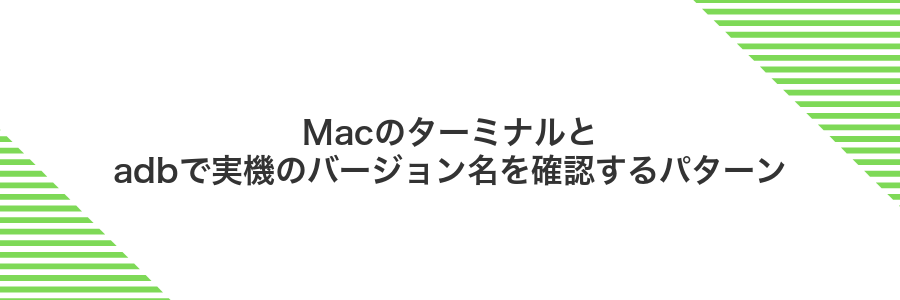 Macのターミナルとadbで実機のバージョン名を確認するパターン