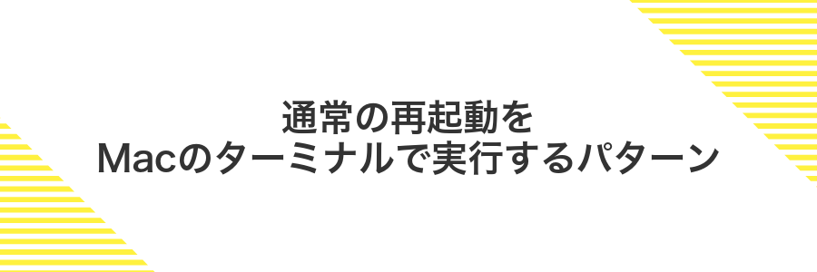 通常の再起動をMacのターミナルで実行するパターン