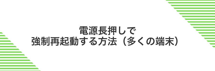 電源長押しで強制再起動する方法（多くの端末）