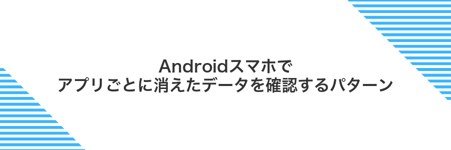 Androidスマホでアプリごとに消えたデータを確認するパターン