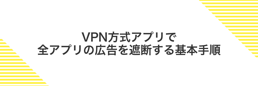VPN方式アプリで全アプリの広告を遮断する基本手順
