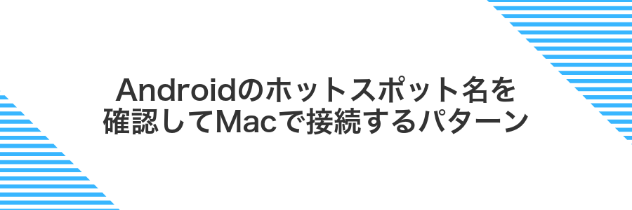 Androidのホットスポット名を確認してMacで接続するパターン