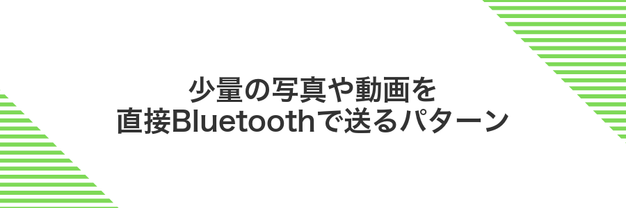 少量の写真や動画を直接Bluetoothで送るパターン
