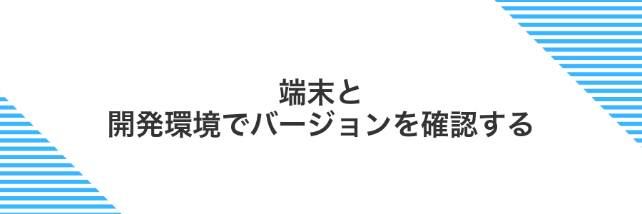 端末と開発環境でバージョンを確認する