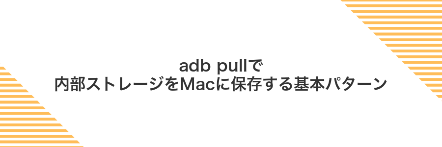 adb pullで内部ストレージをMacに保存する基本パターン