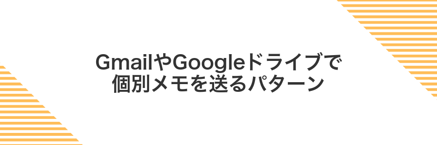 GmailやGoogleドライブで個別メモを送るパターン