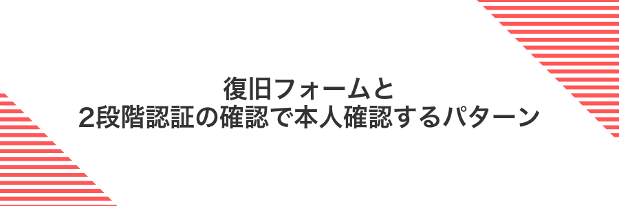 復旧フォームと2段階認証の確認で本人確認するパターン