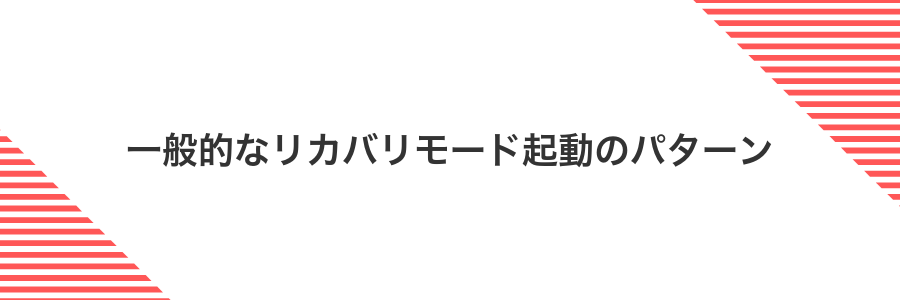 一般的なリカバリモード起動のパターン