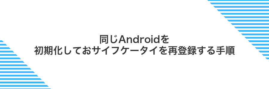 同じAndroidを初期化しておサイフケータイを再登録する手順