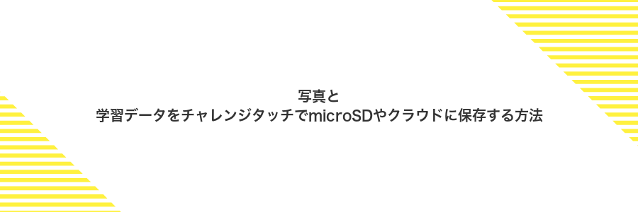 写真と学習データをチャレンジタッチでmicroSDやクラウドに保存する方法