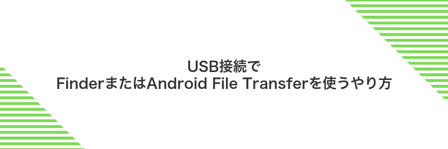 USB接続でFinderまたはAndroid File Transferを使うやり方