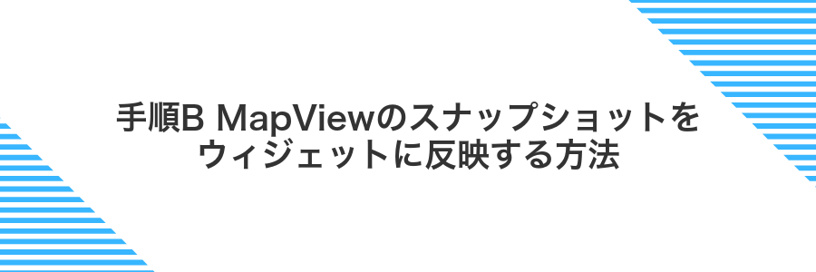 手順B MapViewのスナップショットをウィジェットに反映する方法