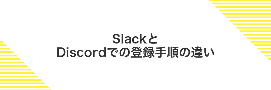 SlackとDiscordでの登録手順の違い