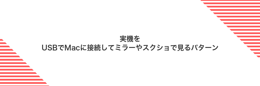 実機をUSBでMacに接続してミラーやスクショで見るパターン