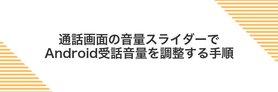 通話画面の音量スライダーでAndroid受話音量を調整する手順