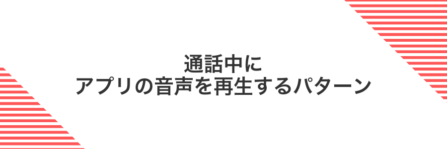 通話中にアプリの音声を再生するパターン