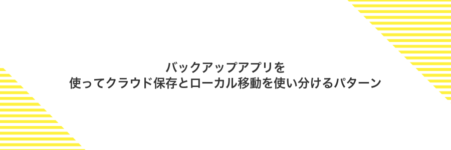 バックアップアプリを使ってクラウド保存とローカル移動を使い分けるパターン