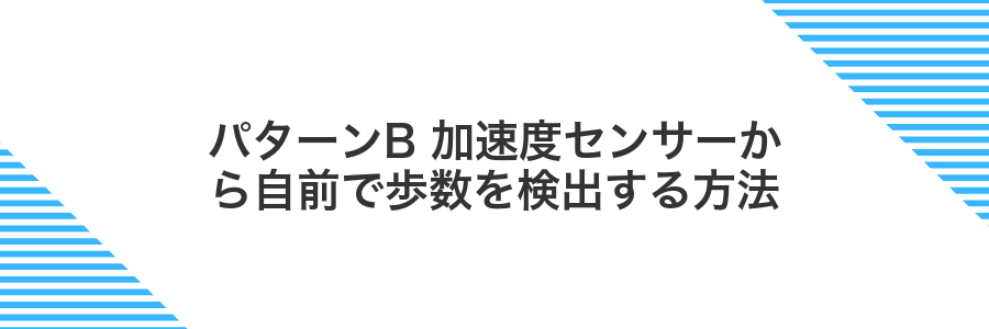 パターンB 加速度センサーから自前で歩数を検出する方法