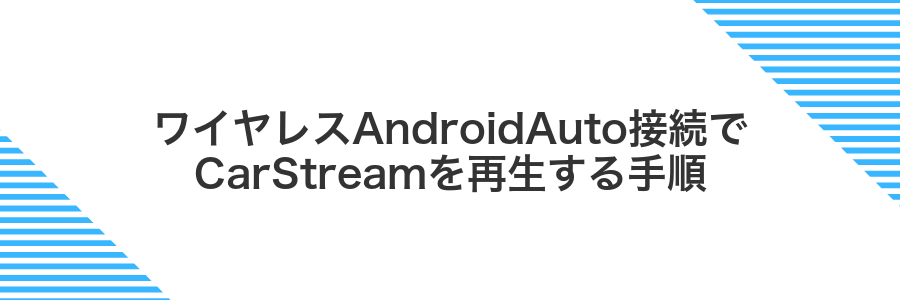 ワイヤレスAndroidAuto接続でCarStreamを再生する手順