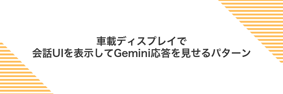 車載ディスプレイで会話UIを表示してGemini応答を見せるパターン