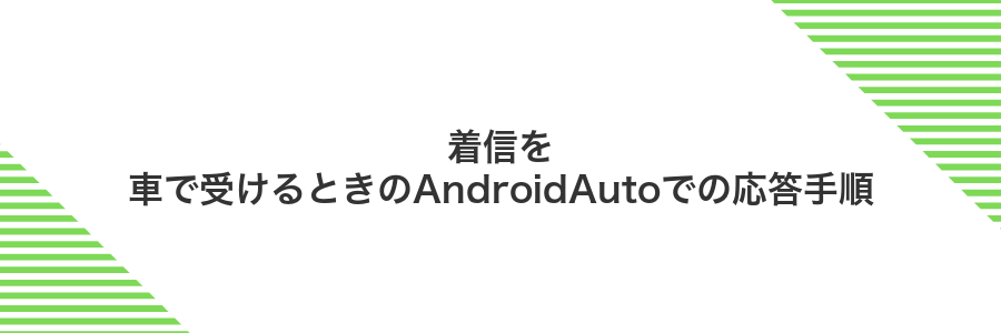 着信を車で受けるときのAndroidAutoでの応答手順