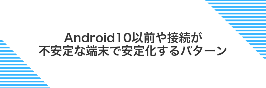 Android10以前や接続が不安定な端末で安定化するパターン