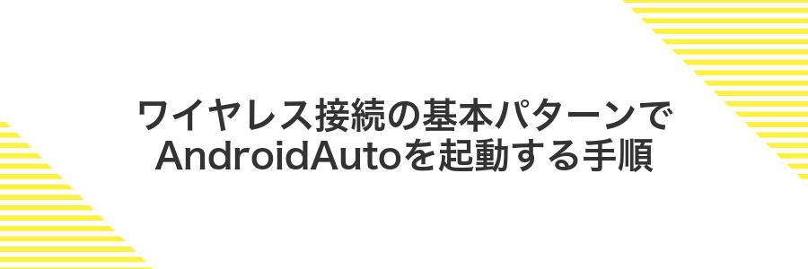 ワイヤレス接続の基本パターンでAndroidAutoを起動する手順