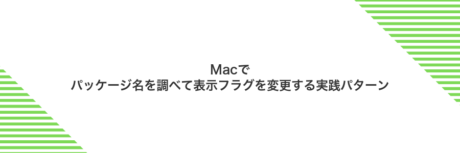 Macでパッケージ名を調べて表示フラグを変更する実践パターン