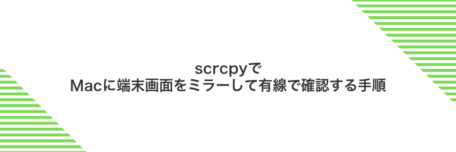 scrcpyでMacに端末画面をミラーして有線で確認する手順