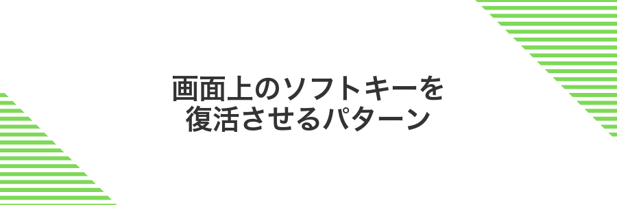 画面上のソフトキーを復活させるパターン