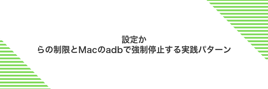設定からの制限とMacのadbで強制停止する実践パターン