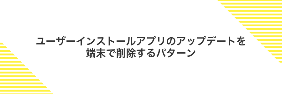ユーザーインストールアプリのアップデートを端末で削除するパターン