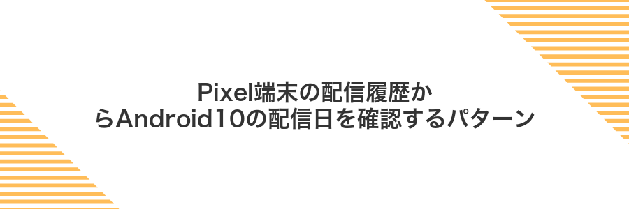 Pixel端末の配信履歴からAndroid10の配信日を確認するパターン