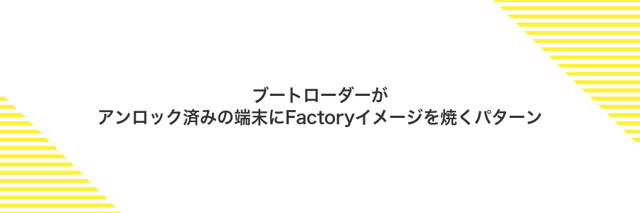 ブートローダーがアンロック済みの端末にFactoryイメージを焼くパターン