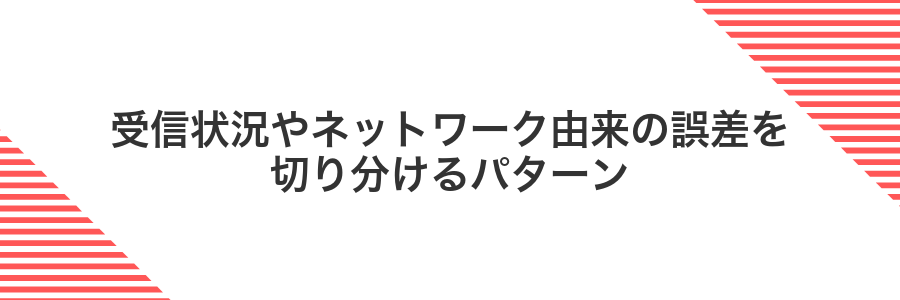 受信状況やネットワーク由来の誤差を切り分けるパターン