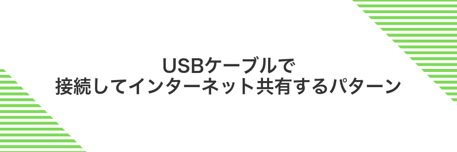 USBケーブルで接続してインターネット共有するパターン