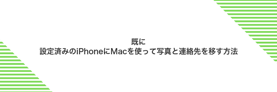 既に設定済みのiPhoneにMacを使って写真と連絡先を移す方法