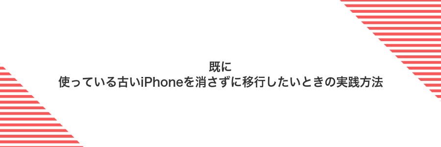 既に使っている古いiPhoneを消さずに移行したいときの実践方法